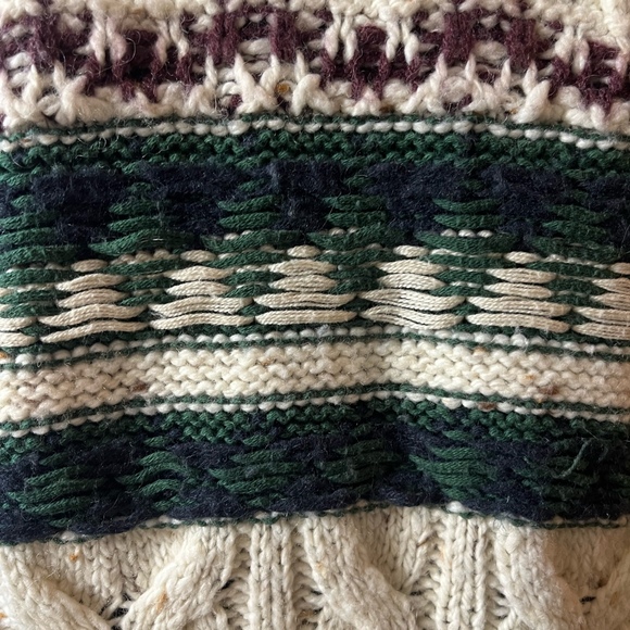 Long White Sweater, Holiday, Pine Tree Knit, Size XS - Picture 7 of 8